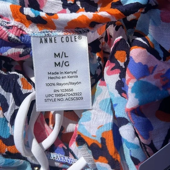 - Women’s Anne Cole beach cover Floral Swim Cover-Up size xl/2xl - Picture 5 of 5